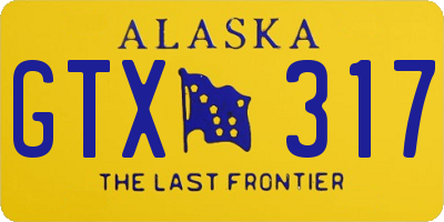 AK license plate GTX317