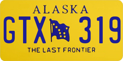 AK license plate GTX319