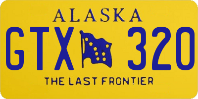 AK license plate GTX320