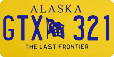 AK license plate GTX321