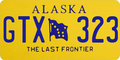 AK license plate GTX323