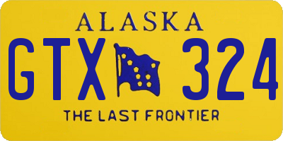 AK license plate GTX324