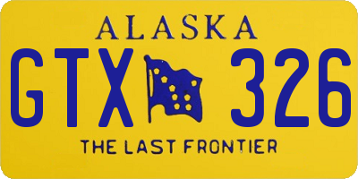 AK license plate GTX326