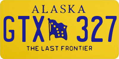 AK license plate GTX327