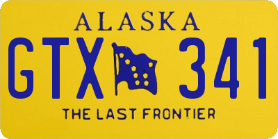 AK license plate GTX341