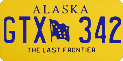 AK license plate GTX342