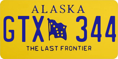 AK license plate GTX344