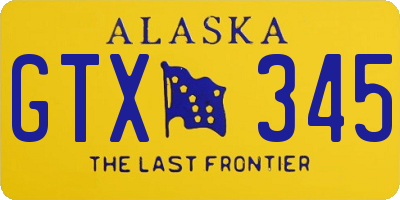 AK license plate GTX345