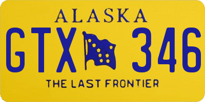 AK license plate GTX346