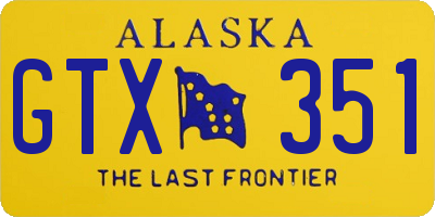 AK license plate GTX351