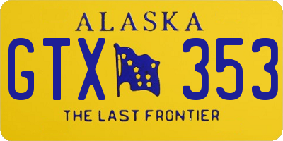 AK license plate GTX353