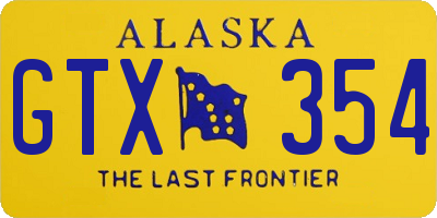 AK license plate GTX354