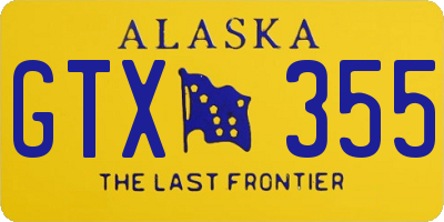 AK license plate GTX355