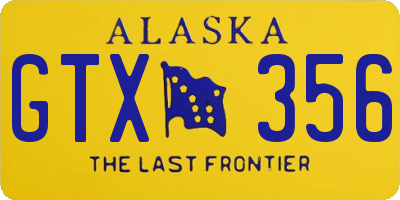 AK license plate GTX356