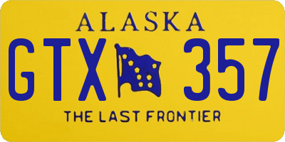 AK license plate GTX357