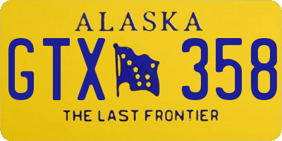 AK license plate GTX358