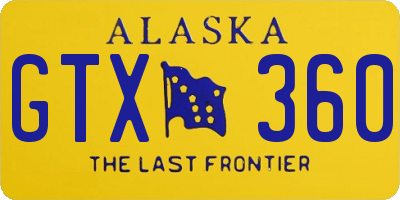 AK license plate GTX360