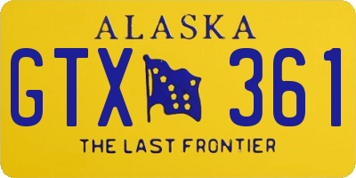 AK license plate GTX361