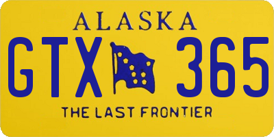 AK license plate GTX365