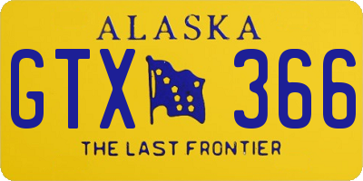 AK license plate GTX366