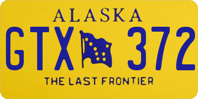 AK license plate GTX372