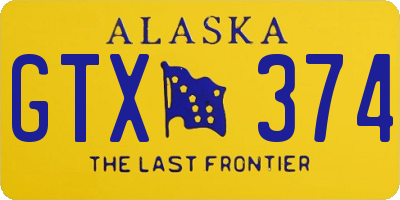 AK license plate GTX374