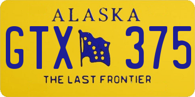 AK license plate GTX375