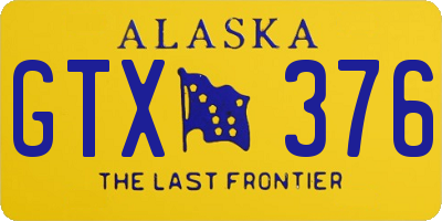 AK license plate GTX376