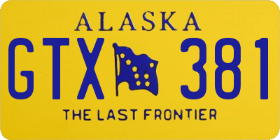 AK license plate GTX381