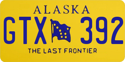 AK license plate GTX392