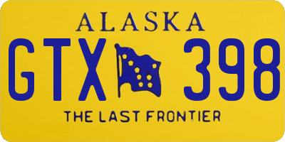 AK license plate GTX398