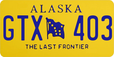 AK license plate GTX403