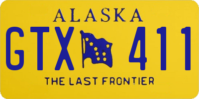 AK license plate GTX411