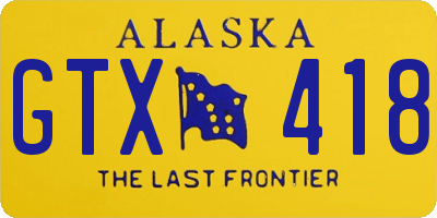 AK license plate GTX418