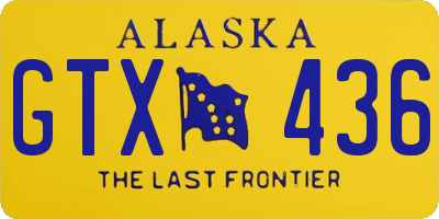 AK license plate GTX436