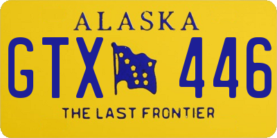 AK license plate GTX446