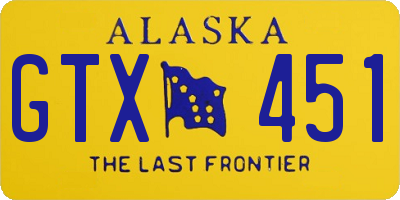 AK license plate GTX451