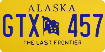 AK license plate GTX457