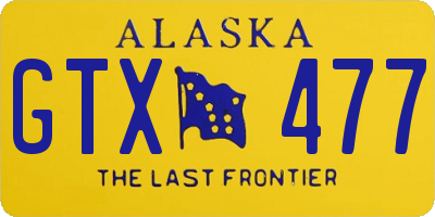 AK license plate GTX477