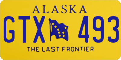 AK license plate GTX493