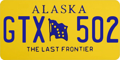 AK license plate GTX502