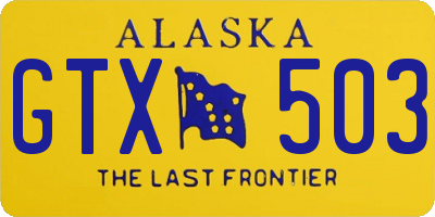 AK license plate GTX503