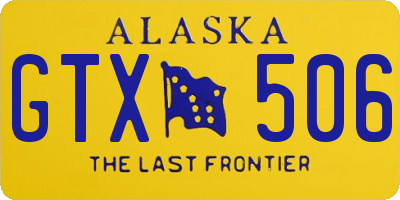 AK license plate GTX506