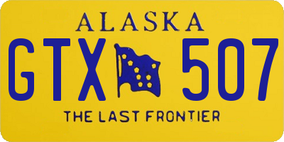 AK license plate GTX507