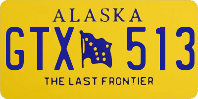 AK license plate GTX513