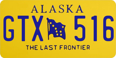 AK license plate GTX516