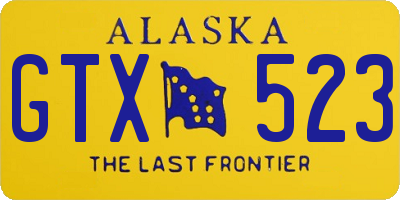 AK license plate GTX523