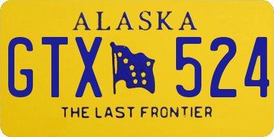 AK license plate GTX524