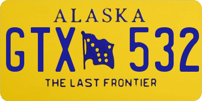 AK license plate GTX532