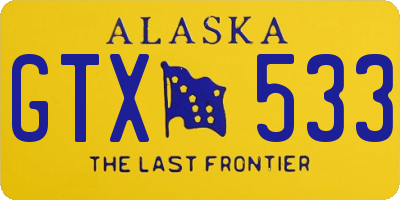 AK license plate GTX533